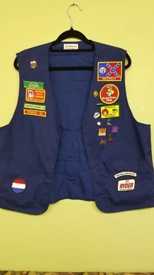 Vintage 1990s Truckers Wife's Vest With Fantastic Pins And Patches 2 Million... - Image 1 of 4