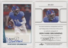 2021 Leaf Memories 1990 Base Platinum Spectrum /50 Dontario Drummond Auto