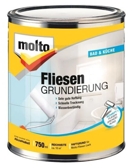 Molto Heizkörper-, Hammerschlag-,Speziallack Molto 1-K-Fliesengrund 750 ml - Bild 1 von 1