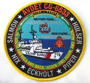 USCG PATCH - AVDET CG-6533 8/01 -11/01 TO SOUTH AMERICAN AND BACK....NEW - Picture 1 of 1