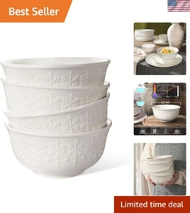 Stackable 30 oz Snowflake Bowls - Dishwasher Safe, Holiday Dining Essential - Picture 1 of 9