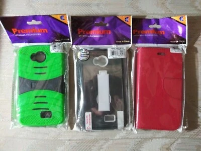 3 LG Optimus F6 Phones Cases New Premium Wireless Accessories Green Red Black - Image 1 of 4