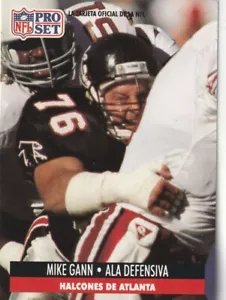 SPEDIZIONE GRATUITA-COME NUOVO-1991 Pro Set spagnolo Mike Gann #5 FALCONS - Foto 1 di 1