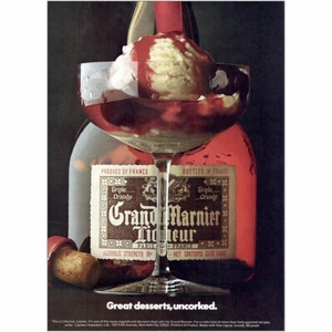 Grand Marnier 1973: Great Desserts anuncio impreso vintage sin corcho - Imagen 1 de 1
