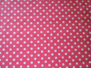 NEW WAVERLY INSPIRATIONS COTTON FABRIC *1 Yard* CORAL-W-WHITE POLKA-DOT-#1778 - Picture 1 of 4
