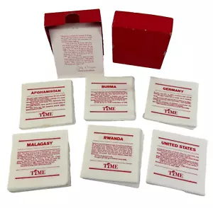 Vintage Box of TIME Cocktail Talk Conversation Piece Napkins Advertisement NOB - Picture 1 of 10