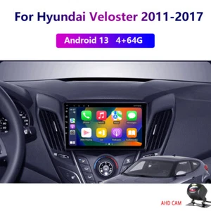 Wireless Carplay Android13 4-64G For Hyundai Veloster 2011-17 Car Stereo Radio - Picture 1 of 12