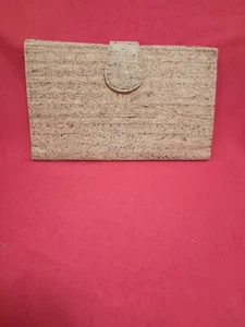 JCrew Cork Clutch Wallet Purse J Crew Envelope Clutch, Polka Dots Inside  - Picture 1 of 9