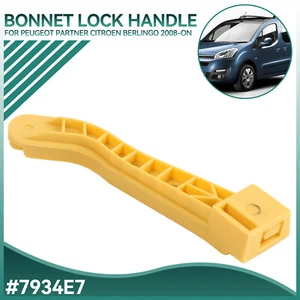 Fit 7934E7 FOR PEUGEOT PARTNER CITROEN BERLINGO 2008-ON BONNET LOCK CATCH HANDLE - Picture 1 of 7