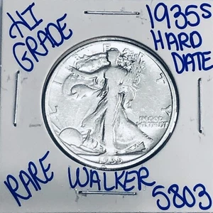 1935 S WALKING LIBERTY SILVER HALF DOLLAR AUTHENTIC U.S. MINT FREE SHIPPING 5803 - Picture 1 of 3