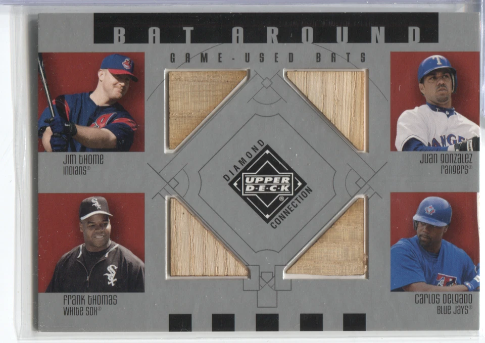 Jim Thome Gonzalez Thomas Delgado UD Bat Around #BA-TGTD 033021DBCD - Image 1 of 2