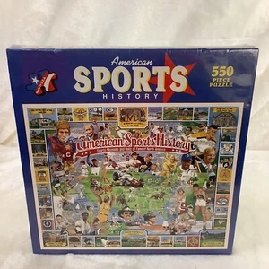 Vintage American Sports History Jigsaw Puzzle 550 Pieces Sports Museums & HOF - Picture 1 of 8