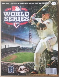 2012 WORLD SERIES PROGRAM GIANTS TIGERS POSEY FRONT BUMGARNER BACK COVER 7238 - Picture 1 of 2