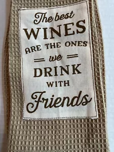 Demdaco Kitchen Boa Towel "The Best Wines..." 68 inches L inc. 2 tea towels NWT - Picture 1 of 6