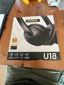 Computer Headphones Wired USB Headset Venker U18 Black - New in box never used - Photo 1/4