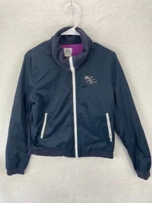 Chaqueta Lacoste Cremallera Completa Mujer’s 42 Grande Azul Marino Vintage Manga Larga Logo Foto 1 de 4