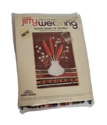 Kit de tejido Sunset Designs cesta tejida de colas de gato Jiffy  Foto 1 de 2
