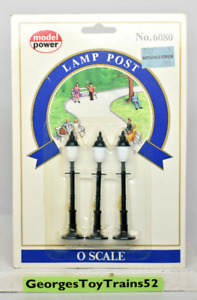 MODEL POWER O GA 1:48 SCALE OLD FASHION LAMP POST 3-PK 6080 NEW IN PKG MSRP $18