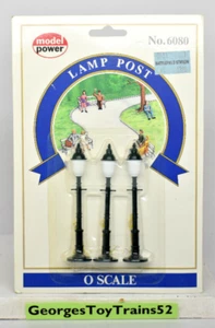MODEL POWER O GA 1:48 SCALE OLD FASHION LAMP POST 3-PK 6080 NEW IN PKG MSRP $18 - Picture 1 of 4