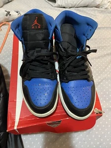 Size 11 - Jordan 1 Mid Royal Splatter 2018 - Picture 1 of 6