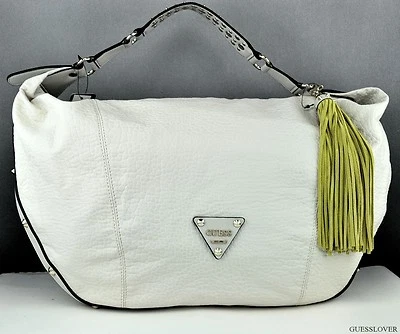 ¡Envío GRATIS EE. UU.! Bolso de Mano GUESS SATCHEL Wild at Heart Damas Leche Hobo Bolso Prime Foto 1 de 4