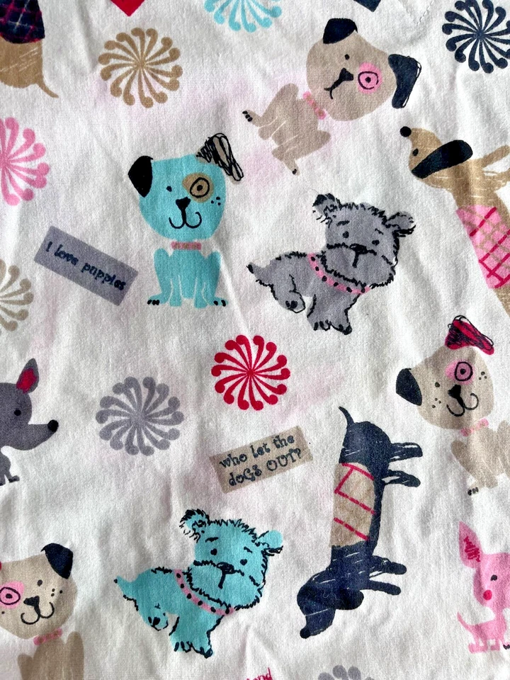 Cute Dog Print Womens Scrub Top S By UA Scrubs - Cotton/Polyester - Pockets Vet - Image 1 of 4