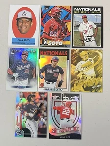 JUAN SOTO Lot of 9 Cards! Inserts, Refractors, Prizm, Gold, Etc. Mets! - Picture 1 of 3