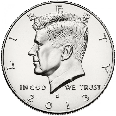 2013 D President Kennedy Half Dollar Fifty Cent United Sates Mint Coin Money Cover