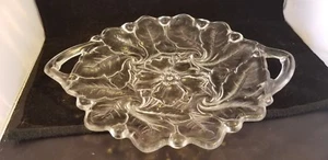vintage pressed glass clear serving platter - Picture 1 of 4