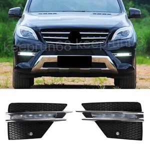 1 Pair Daytime Running Lights Fog Lamp Cover For Benz W166 ML350 ML500 2012-2015 - Picture 1 of 11