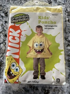 SpongeBob SquarePants Kids’ Rain Poncho 2005 New In Package - Picture 1 of 2