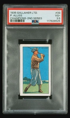 1935 Gallaher Ltd. #33 Peter P. Alliss RC; 2ª serie campeones PSA 3.5 (POP 1) Foto 1 de 3