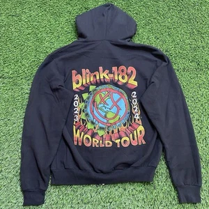 Blink-182 World Tour 2023 2024 Hoodie Drawstring Men’s Black Jacket Size Small - Picture 1 of 9