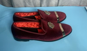 ELANROMAN Hombres Mocasines Terciopelo Zapatos Placa Dorada Moda Penny Zapatillas Sin Cordones...14 - Imagen 1 de 6