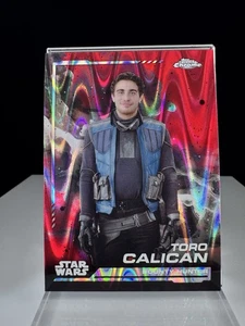 Tarjeta coleccionable Toro Calican 2024 Topps Star Wars cromo rojo refractor de ondas de rayos #50 - Imagen 1 de 6
