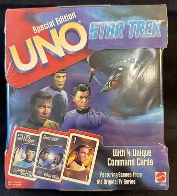 Juego de Cartas Mattel UNO / "Star Trek Edición Especial" con Lata Coleccionable / Totalmente Nuevo Foto 1 de 4