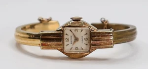 PEDRE Vintage Womens Wristwatch Gold Clasp White Dial Wind Up Analog 17 Jewel - Picture 1 of 6