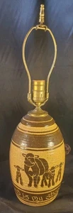 Rusterholtz Kunstkeramik Tischlampe signiert 1987 "Der Herr ist mein Schäferhof " - Bild 1 von 6