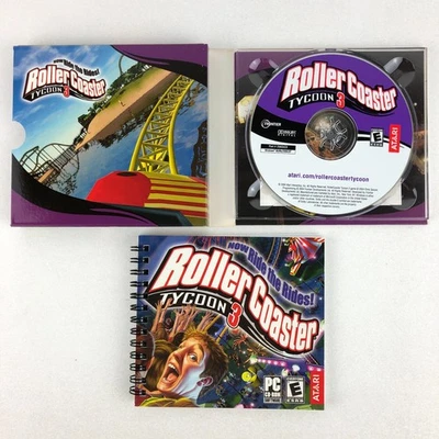 Roller Coaster Tycoon 3 (PC, 2004) Complete With Bound Manual - Image 1 of 4