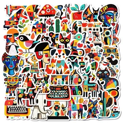 10 Random Picasso Style Abstract Stickers Art Decals Hydro Laptop Free Shipping! - Image 1 of 4