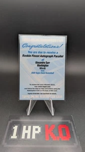 2025 Topps Finest - Rookie Finest Autograph Parallel Alexandre Sarr Redemption - Bild 1 von 2