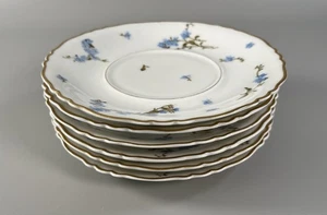 Haviland Limoges Montmery Vergissmeinnicht Sahne Suppe Untertassen nur 6er Set Frankreich - Bild 1 von 20