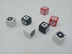 "Starburst" or "Explosion" type Dice Set of 7.    #ugb6 - Picture 1 of 2