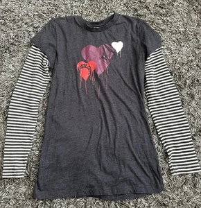 Vintage Volcom Long Sleeve Shirt T Double Womens Large Y2K Emo Grunge Skater 622 - Picture 1 of 6