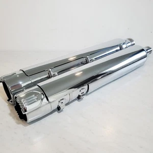 Silenciadores de escape originales Harley Davidson 17-2024 CVO Touring puntas cromadas OEM - Imagen 1 de 17