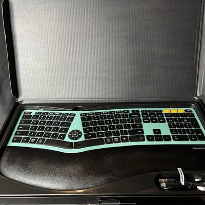 Backlit Bluetooth Ergonomic Keyboard, EK01 Plus Full Size Wireless Split Keyb... - Image 1 of 4