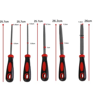 5pcs 6" Engineers File Set for Metal Round Flat Triangular Half Round Square UK - Picture 1 of 6