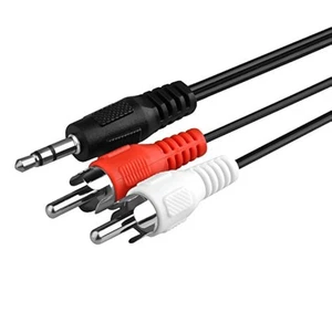 Stereo 3.5MM To 2 X RCA Audio Y-Adapter Cable 6 Ft Electronics Accessories Elect - Picture 1 of 5
