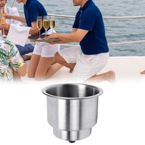 Cup -Getränkehalter mit Abfluss, Accessoires Boat Cuphalter, Edelstahl für - Picture 1 of 7