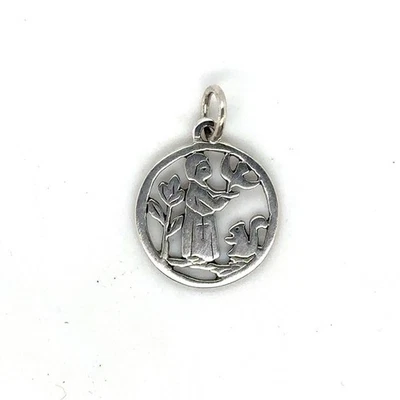 Retired James Avery Sterling Silver St. Francis Loves The Animals Charm /Pendant - Image 1 of 3